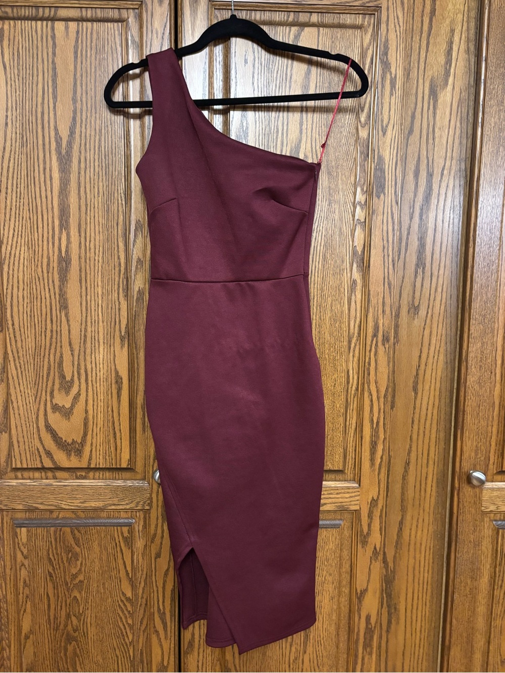 Twin sister size 4 One-Shoulder Burgundy Bodycon Dress